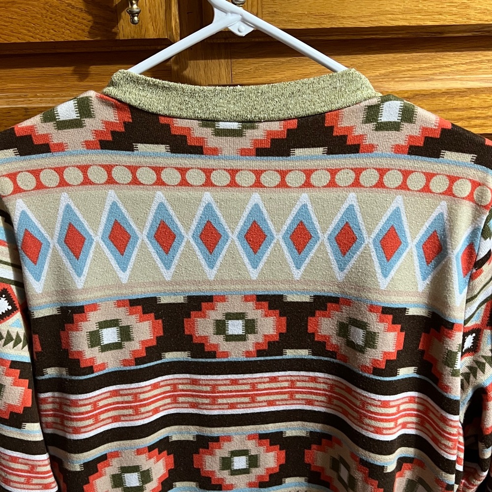 Sunshine and Rodeo 2XL long cardigan. Aztec print. Light weight - Picture 7 of 7